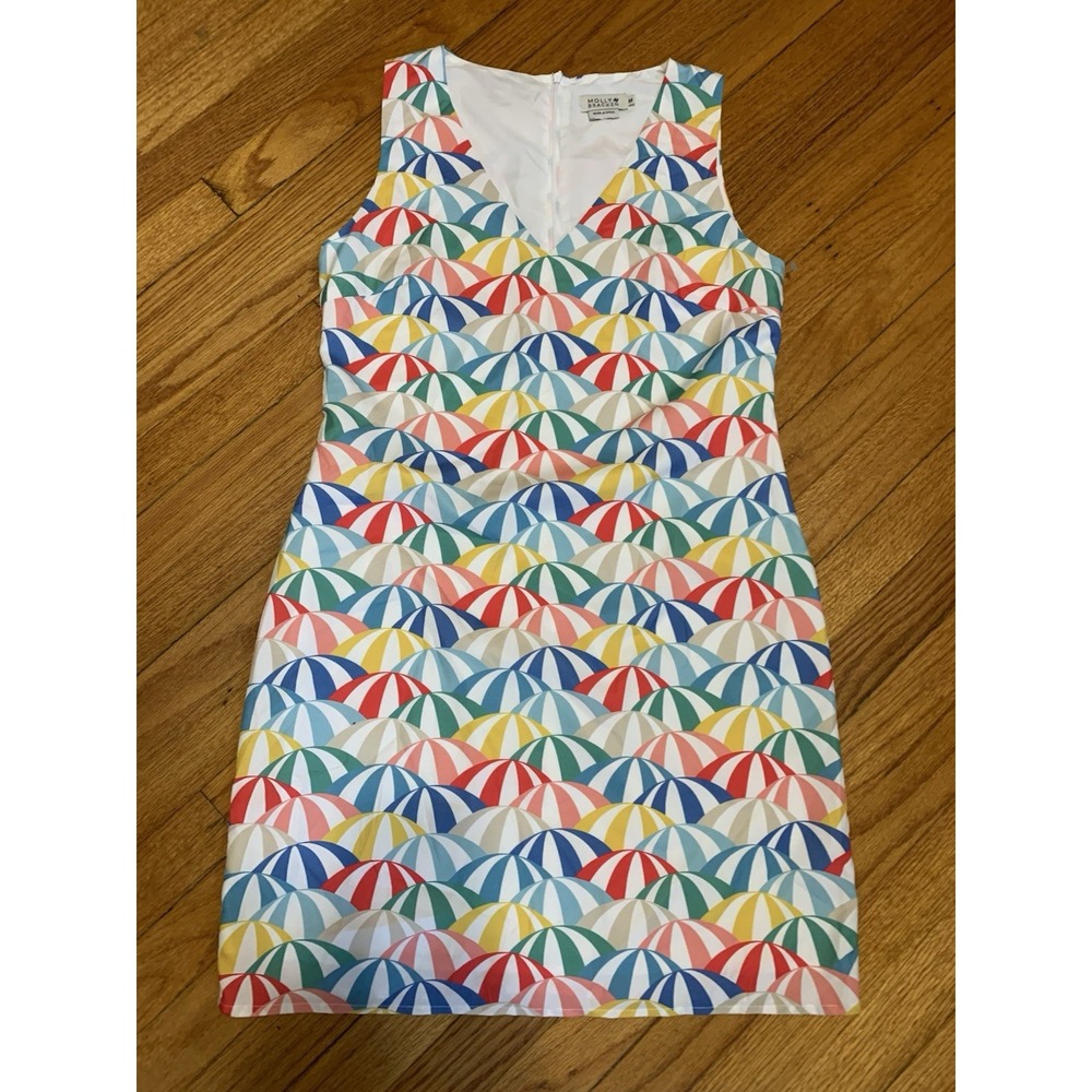 Molly Bracken Beach Umbrella Womens Size Medium Chiffon Sleeveless Colorful